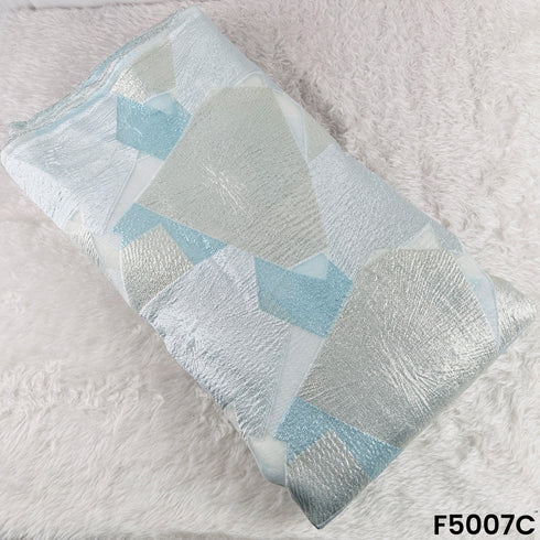 Zari Work Crushed Tissue Fabric-F5007